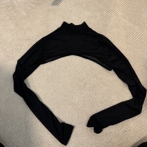 Elegant Black Sheer Women's Top